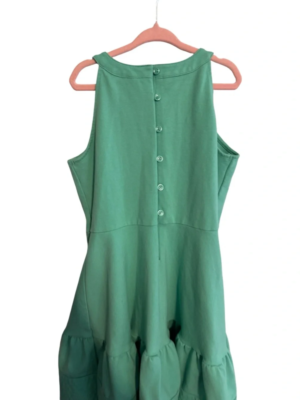Janie and Jack Girls Kelly Green Ponte Dress Size 10 White Eyelet Collar